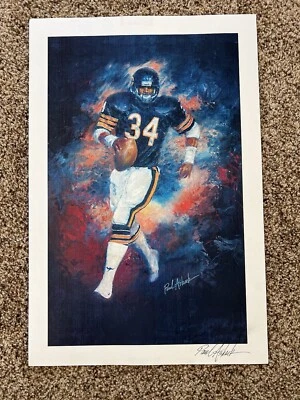 Impresión artística retrato Walter Payton Chicago Bears #34 12 por 18 Paul Ashack Foto 1 de 4