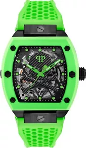 Philipp Plein PWBAA2324 THE $KELETON HYPER $PORT Automatik grün Herren Uhr NEU - Bild 1 von 10