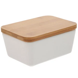 Ceramic Butter Box Dish with Lid for Countertop Homemade Container - Picture 1 of 10