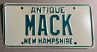 1979 New Hampshire NH Vanity Antique License Plate MACK