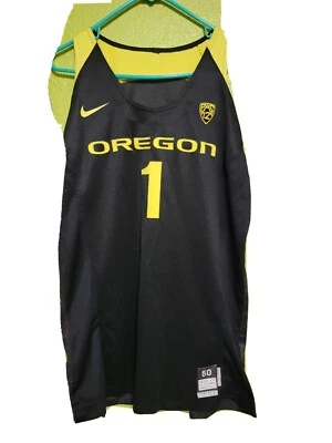 Oregon Ducks Basketball Jersey Black Game Used Worn Player Issue #1 Nike UofO - Image 1 of 4