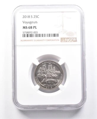 2018-S Washington Quarter Voyageurs MS68 PL NGC *7660 - Image 1 of 3