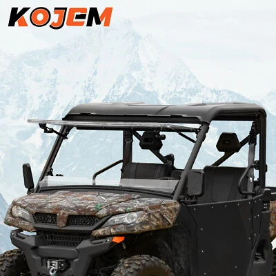 For CFMOTO UForce 1000 2019-2021 Vented Full Clear Flip Windshield Front - Image 1 of 4