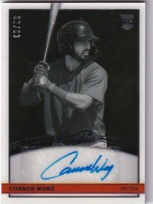 2022 Panini Chronicles Studio Black and White Signature #CW Connor Wong RC 92/99 - Image 1 of 2