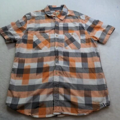Ruff Hewn Plaid Short Sleeve Button Up Casual Shirt Men's Size Medium C4 - Image 1 of 4