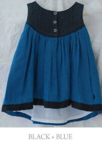 Girls WDW Well Dressed Wolf Black and Blue Sandy dress Size 6 GUC