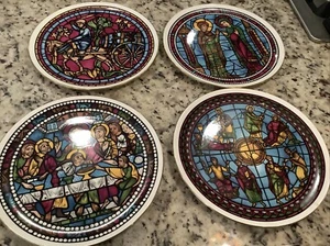 Fine China Crown Collectible Plate Stained Glass Windows Holy Stephanus Legend - Picture 1 of 6