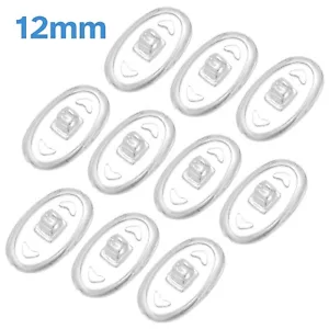 Almohadillas nasales de silicona ovaladas de 12 mm 10 piezas agarre en soportes laterales gafas - Imagen 1 de 4