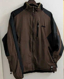 Jeep Reversible Jacket Men L Brown Fleece Outdoors Pocket Off Road - Picture 1 of 16