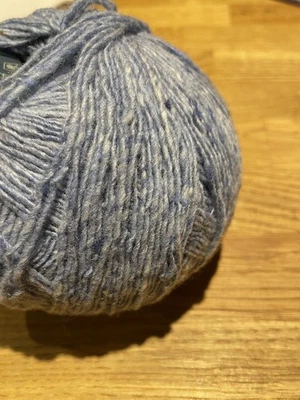 2 balls x 100g Debbie Bliss Fine Donegal Tweed in Denim Blue - like Flint Sh 26 - Image 1 of 4