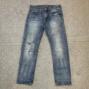Pantalones de mezclilla American Eagle para hombre talla 28x29 azul ajustados rectos lavado medio - Imagen 1 de 11