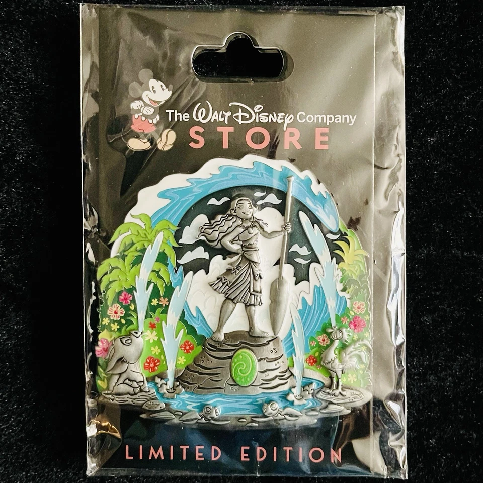 Prendedor LE 300 DEC Moana 2 Hei Hei Pua Fuente de Agua Tortuga Onda TWDC Disney 2025 Foto 1 de 1