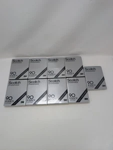 9 Sealed 3M Scotch Low Noise Dynarange 8-Track Cartridge 90 Minute Blank NOS - Picture 1 of 7