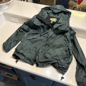 Cabelas Regenjacke Packable Herren L Large grün Windbreaker Billed Hood Exc Con - Bild 1 von 14