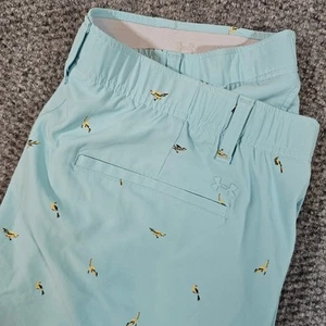 Under Armour Matchplay Golfshorts Vogelmuster leicht sportlich Gr. 38 blau - Bild 1 von 6