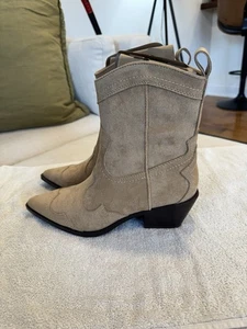 Steve Madden - Madden Girl Swifty Western Ankle Boots, Tan Suede, Sz 7.5, NWB - Picture 1 of 9