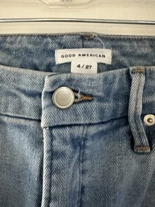 Good American Light Wash High Waisted Bootcut Jeans Size 4/27 33 inseam - Picture 1 of 5
