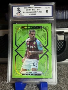 2021-22 Panini Obsidian Danny Ings #140 Electric Etch Neon Green Flood /3 MGC 9 - Bild 1 von 2