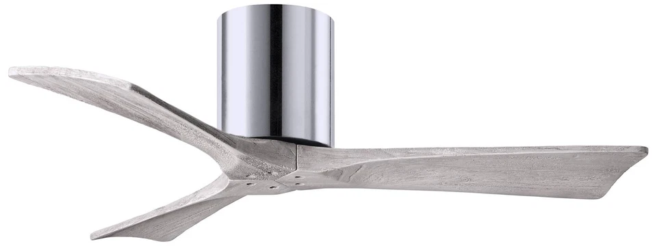 42" Matthews Irene Chrome Barnwood 3-Blade Ceiling Fan with Remote - Image 1 of 1