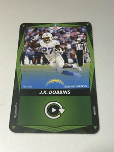 2025 Uno Elite Alt Jersey Green - J.K. DOBBINS #045 Los Angeles Chargers - Picture 1 of 2
