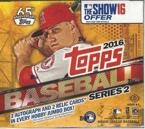2016 TOPPS SERIES 2 BASEBALL JUMBO FACTORY SEALED HOBBY BOX - Picture 1 of 1