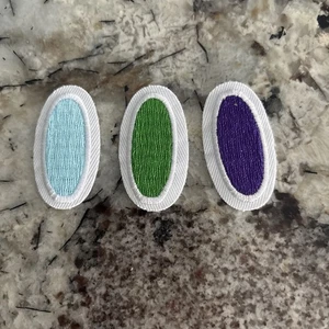 Girl Scouts Daisy Petal Patch - Light Blue & Green Honest Fair REPLACEMENT 3pc - Picture 1 of 1