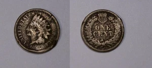 1862 COPPER NICKEL INDIAN CENT #493-3 - Picture 1 of 1