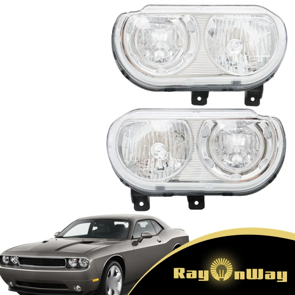 Faros halógenos laterales izquierdo y derecho para Dodge Challenger 2008-2010-2012 2013 2014 Foto 1 de 4