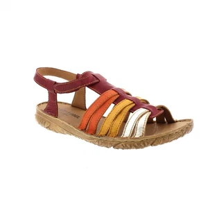 Josef Seibel Ivy 02 Womens Red Combi Leather Sandals Save £30 on RRP - Picture 1 of 9