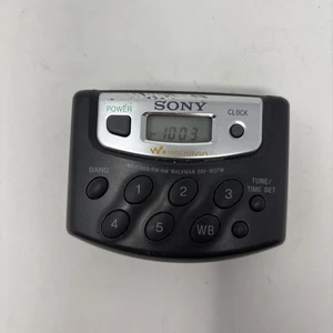 Sony Walkman SRF-M37W Tiempo FM AM Radio Portátil Sintonizador Digital Reloj Negro - Imagen 1 de 5