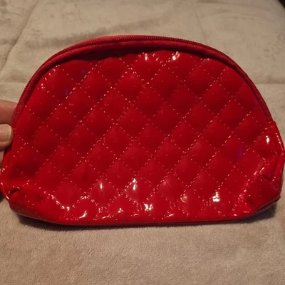 Ipsy Glam Bag October Red Glossy Makeup Bag. Never Used. - Image 1 of 4