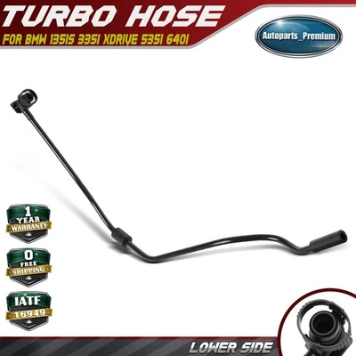 Lower Turbocharger Tube Vacuum Hose for BMW 135is 335i xDrive 535i 640i 740Li - Image 1 of 4