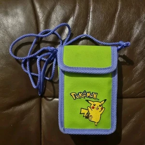 Pokemon Pikachu Nintendo GameBoy Color Travel Carrying Case green and purple - Picture 1 of 5