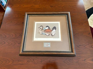 Collectible 1982 Framed Minnesota Migratory Hunting Stamp w/ Print #5790 - Picture 1 of 5