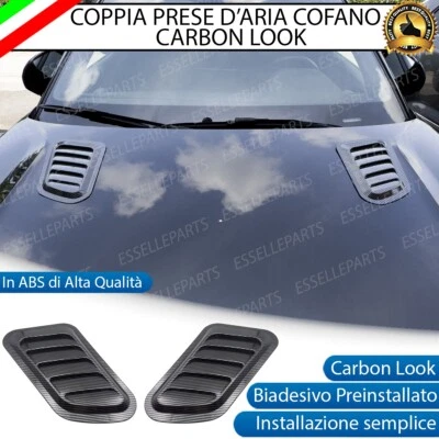 COPPIA PRESE D'ARIA CARBON LOOK IN ABS ADESIVE PER LAND ROVER RANGE ROVER IV - Immagine 1 di 4