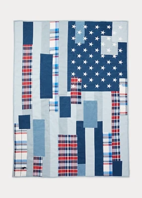 Ralph Lauren Ramsey Patchwork Bandera Manta y 2 Almohadas Juego de 3 Piezas $715 Foto 1 de 4