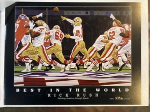Joe Montana "Best in the World" Numbered NFL 49ers Lithograph RICK RUSH - Picture 1 of 5