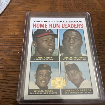 2001 Topps Archives 1963 National League Home Run Leaders #9 /450 - Image 1 of 3