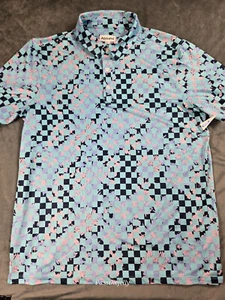 Camisa Polo Abound Para Hombres Mediana Geométrica Estampado Completo Golf Rendimiento UPF Genial - Imagen 1 de 10