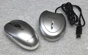 KENSINGTON OPTICAL WIRELESS MOUSE W/ TRANSCEIVER SILVER GOOD SCHOOL SURPLUS - Picture 1 of 1
