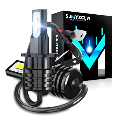 2Pcs 6000K 55W H3 LED Fog Light Bulb Conversion Kit Super Bright White DRL Lamp- - Image 1 of 4