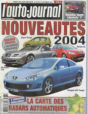 L'AUTO JOURNAL n°633 13/11/2003 BMW645 LEXUS RX300 JAGUAR XJ6 BMW X3 YPSILON
