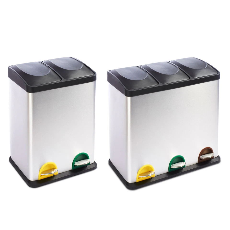 Mülleimer Brandon Trennsystem Mit 2 oder 3 Kammern Mülltonne Abfalleimer  - Bild 1 von 1
