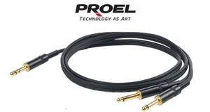 Proel CHLP210LU15 1.5mt Cavo audio insert Jack stereo 6,3 2 x Jack Mono - Foto 1 di 1