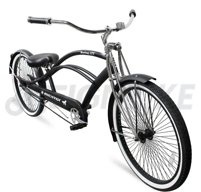 26" Chopper Bike Stretch Beach Cruiser Coaster Brake Stainless Steel Spokes - Image 1 of 4