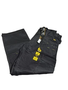 "Pantalones cargo de trabajo negros Dewalt Pro Tradesman bolsillo rodillera W40"" L31"" XL" - Imagen 1 de 5