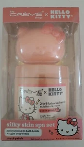 The Creme Shop x Sanrio Hello Kitty Spa Set Peach Sugar Body Scrub 3D Bath Bomb - Picture 1 of 2
