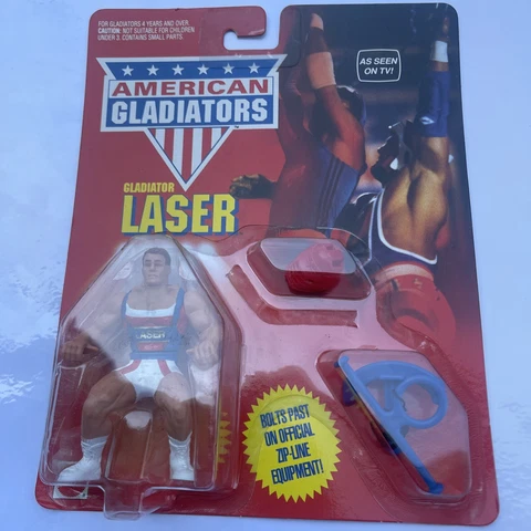 wwf ljn hasbro wrestling superstars american gladiators LASER action figure Cover