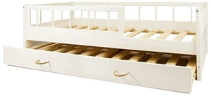 Cama infantil de madera, cama infantil, estilo escandinavo, con barreras de cajón 160x80cm - Imagen 1 de 11