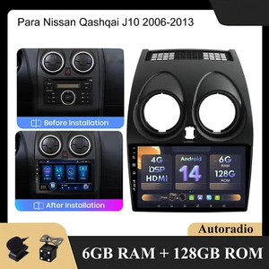 10" IPS Autoradio Stereo Radio de coche Para Nissan Qashqai J10 GPS NAVEGACIÓN - Imagen 1 de 15
